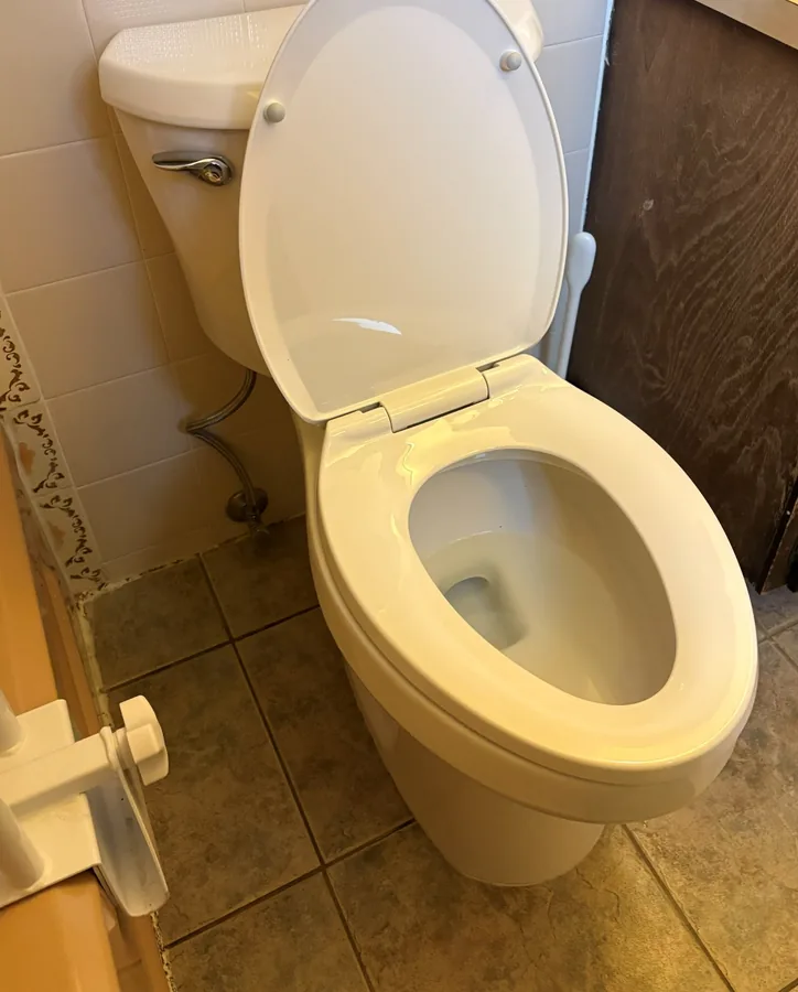 After: The replacement toilet fitted and finished